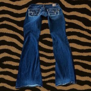 2000s American Eagle Artist Low Rise Embroidered Flare Jeans – Size 0